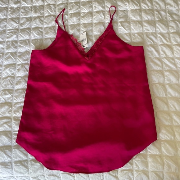 Express Fuchsia Satin Camisole - Picture 1 of 5